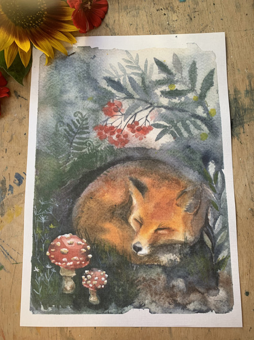 Liška print A4
