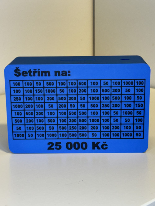 Odškrtávací kasička/pokladnička 25.000,- — foto 1