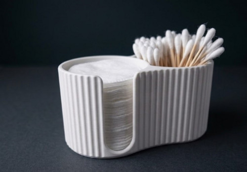 Designový organizér do koupelny na vatové tampónky