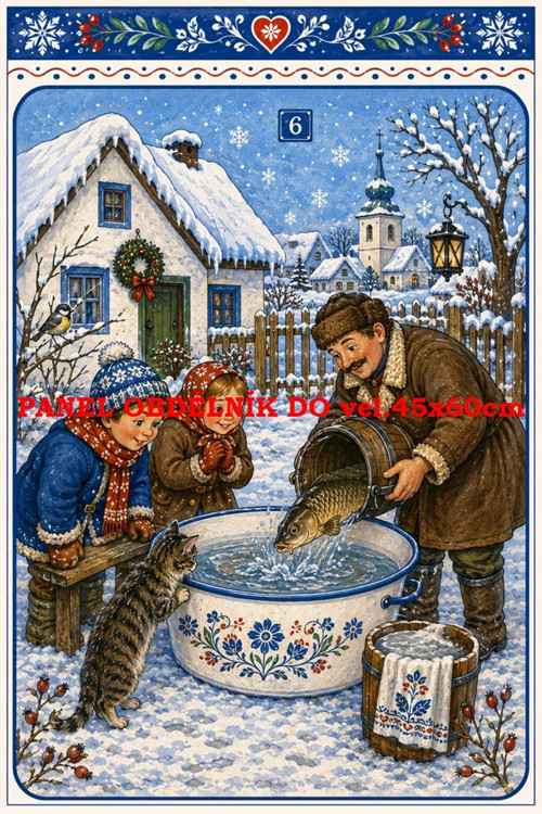 Bavlněný panel 6,5x10 cm - skladem