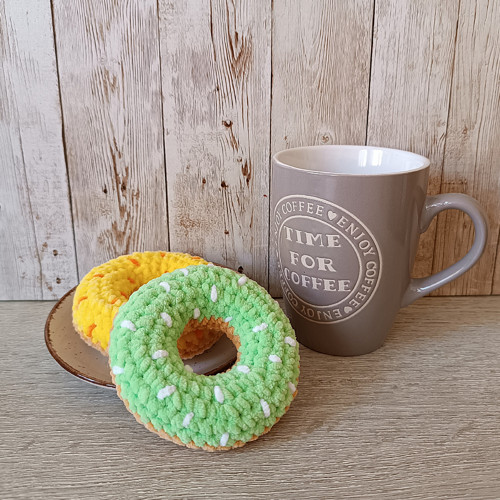 Donut háčkovaný světle zelený