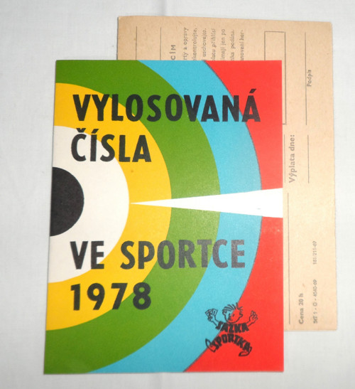 Brožura • Vylosovaná čísla Sportka 1978, SAZKA