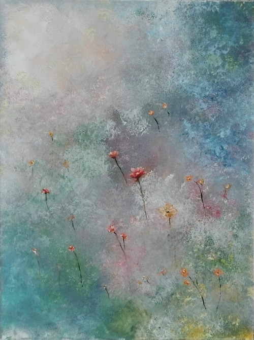 Něžná - abstrakce (30x40 cm)