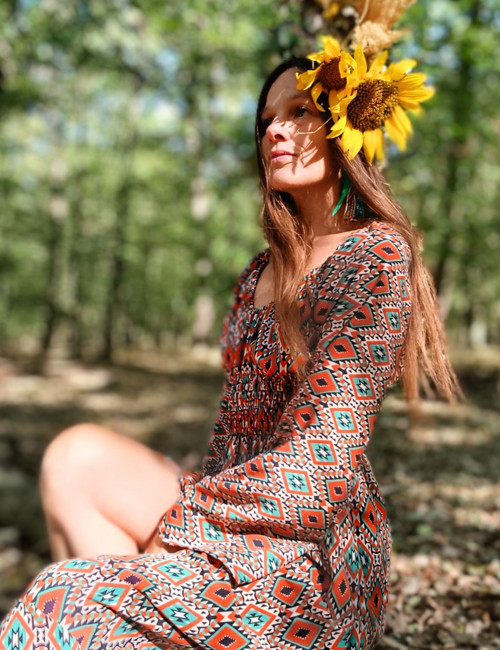 Boho Šaty S Aztéckým Vzorem