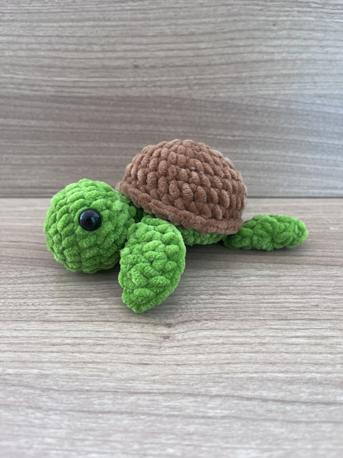 Háčkovaná Želva - zeleno-hnědá (15 cm)