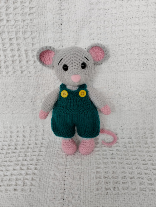 Háčkovaná myška 18cm
