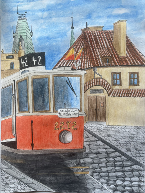 Stará tramvaj Praha