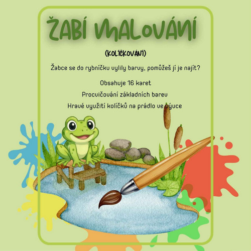 Žabičkové malování - kolíčkování
