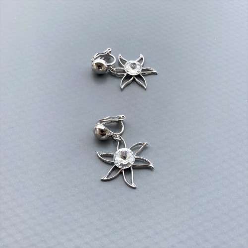 Antialergické klipsy Crystal Swarovski lilie