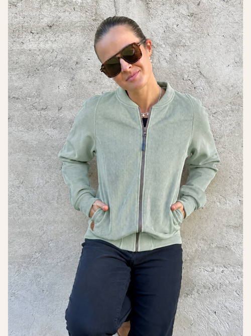 Casual hřejivý Bomber Eukalypt 36/38