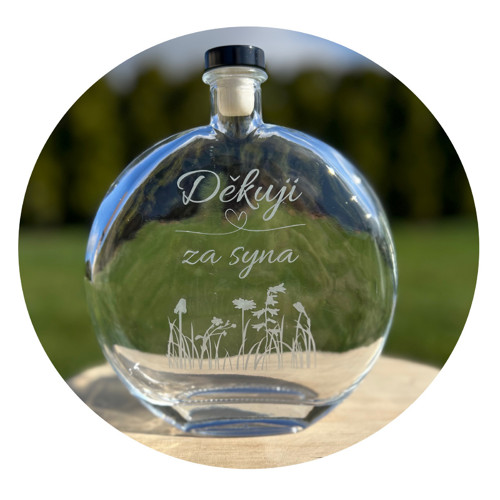 Svatební láhev " Děkuji za syna"