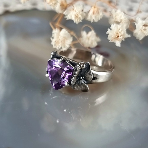 Prsten "Purple"- Ametyst, stříbro 925/1000