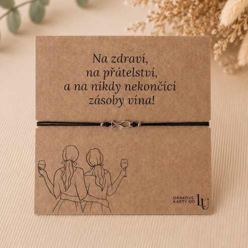 Vtipný dárek se skleničkou víne