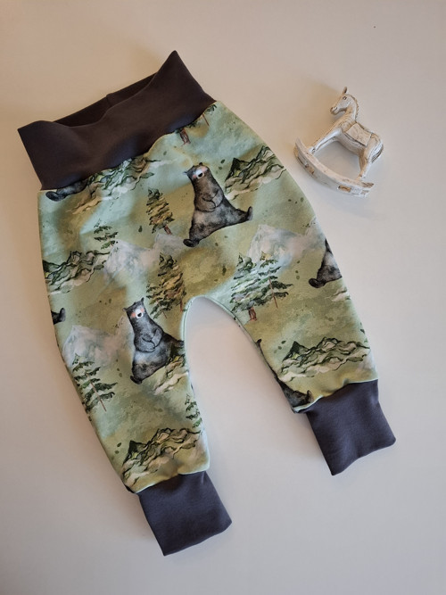 Dětské tepláčky baggy, vel. 86 Medvědi — foto 1