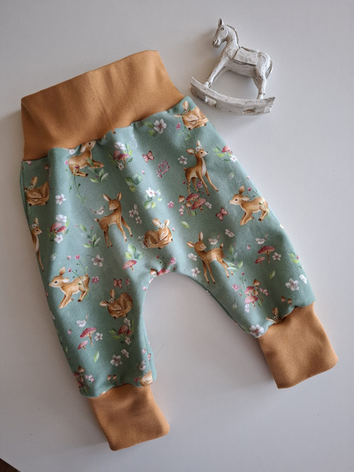 Dětské tepláčky baggy, vel. 74 Srnečky