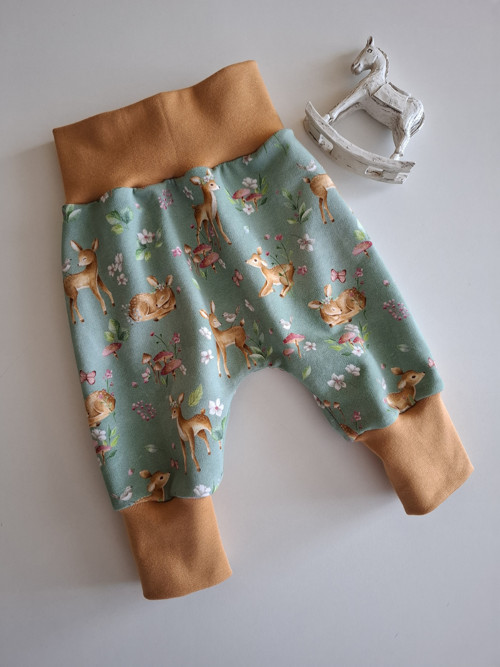 Dětské tepláčky baggy, vel. 68 Srnečky