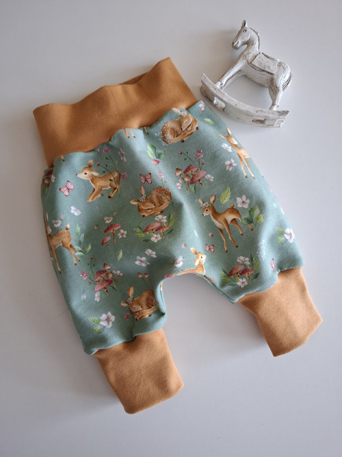 Dětské tepláčky baggy, vel. 62 Srnečky