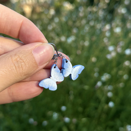 Náušničky mini modré snění