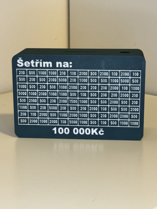 Odškrtávací kasička/pokladnička 100.000,-