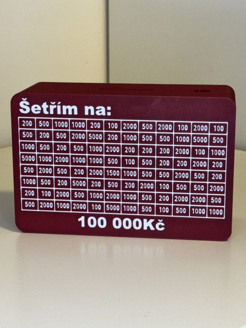 Odškrtávací kasička/pokladnička 100.000,-