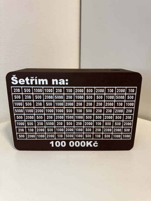 Odškrtávací kasička/pokladnička 100.000,-