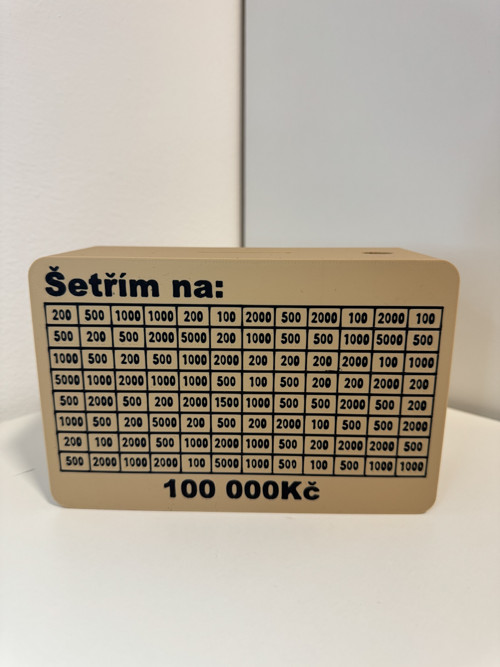 Odškrtávací kasička/pokladnička 100.000,-