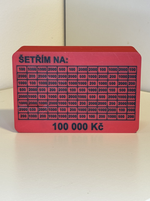 Odškrtávací kasička/pokladnička 100.000 bez 5.000