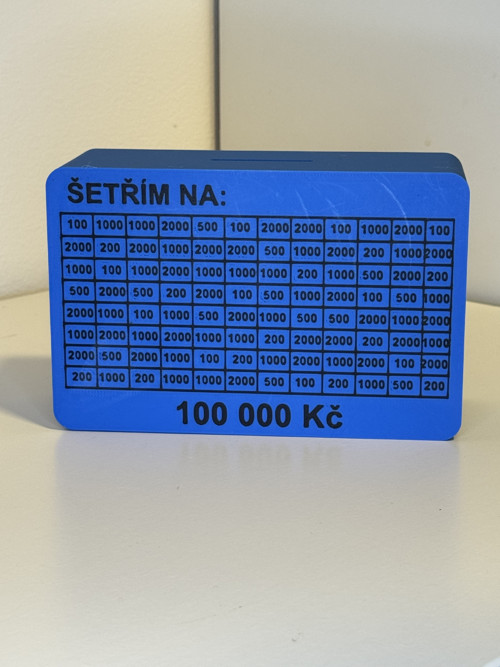 Odškrtávací kasička/pokladnička 100.000 bez 5.000