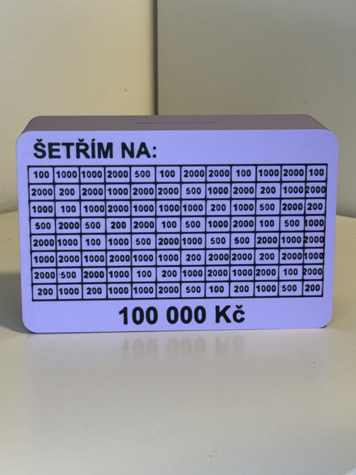 Odškrtávací kasička/pokladnička 100.000 bez 5.000