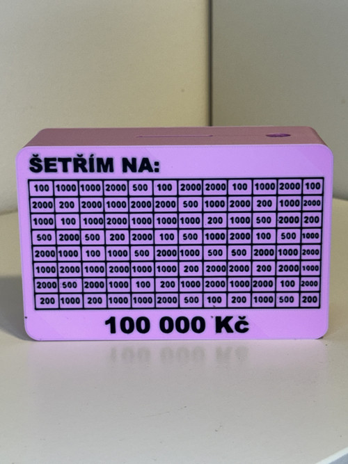 Odškrtávací kasička/pokladnička 100.000 bez 5.000