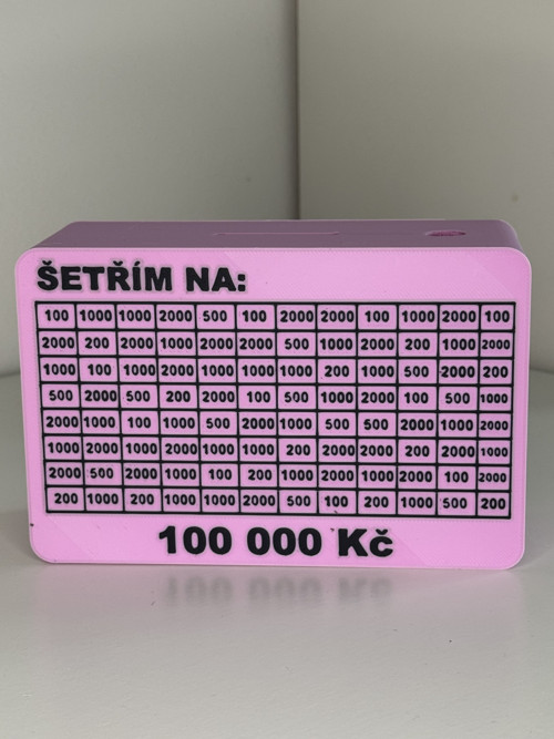 Odškrtávací kasička/pokladnička 100.000 bez 5.000