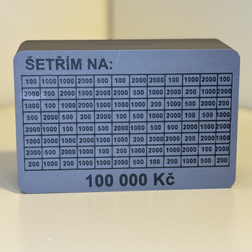 Odškrtávací kasička/pokladnička 100.000 bez 5.000