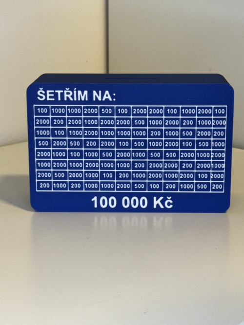 Odškrtávací kasička/pokladnička 100.000 bez 5.000