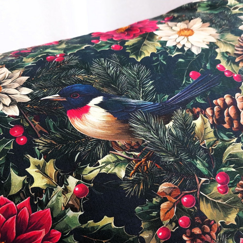 Povlak na polštář 40x40 - CESMÍNY A PTÁČCI