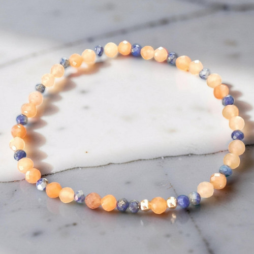 Minerální náramek-lapis lazuli a aventurín