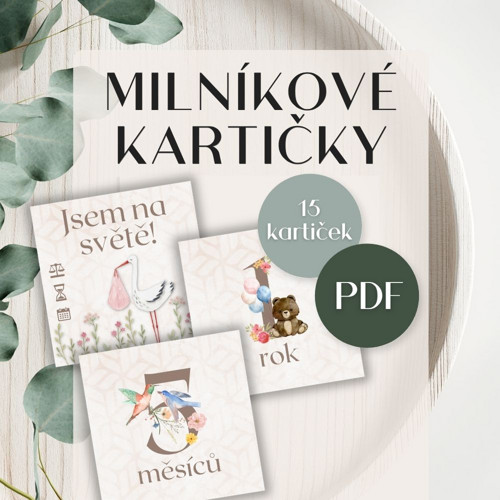 Milníkové kartičky pro miminko - PDF