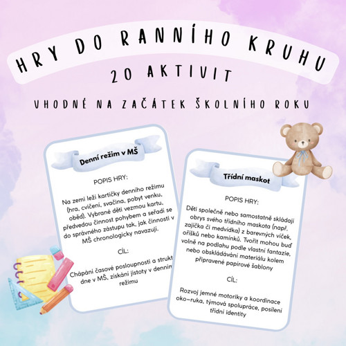 Hry pro MŠ - Hurá do školky (PDF - tisk)