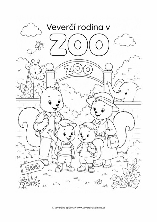 Veverčí omalovánky - ZOO