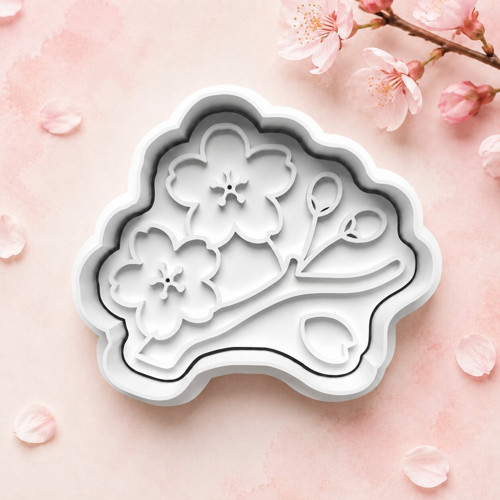 Dvoudílné vykrajovátko Japonsko - sakura větvička