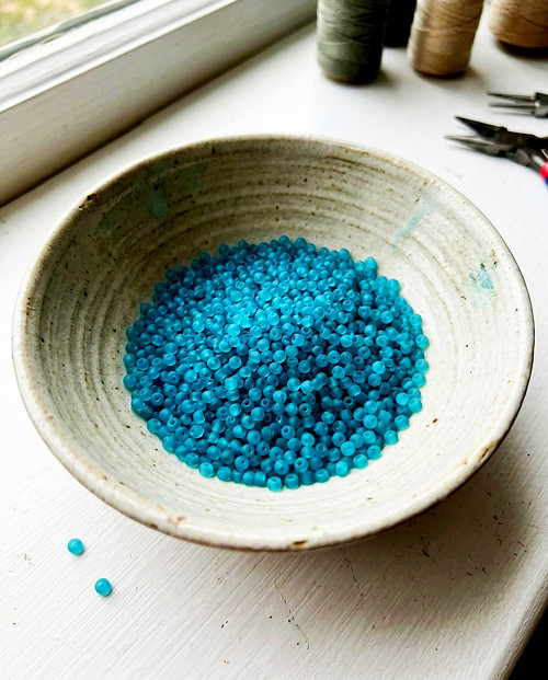 2mm rokajl tyrkysový, frosted (50g)