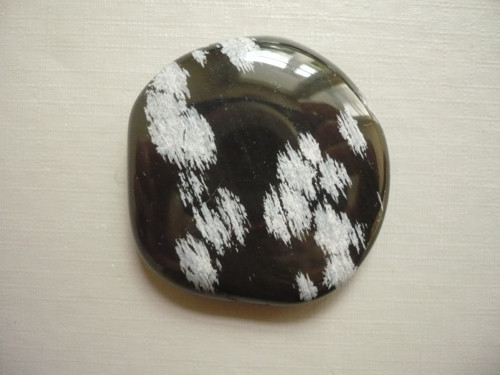 Placka - obsidián vločkový 37 mm, č.926f