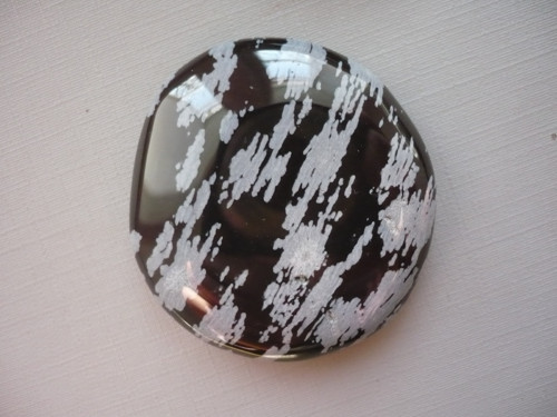 Placka - obsidián vločkový 44 mm, č.20