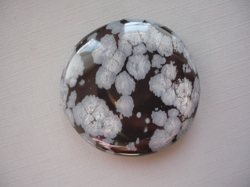 Placka - obsidián vločkový 40 mm, č.26