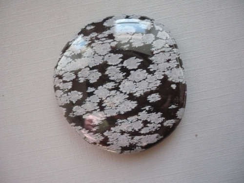 Placka - obsidián vločkový 44 mm, č.43 — foto 1