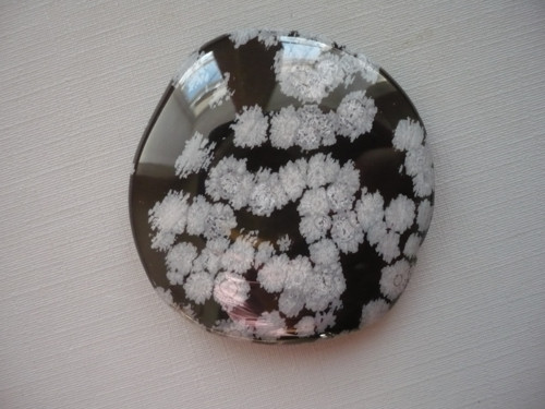 Placka - obsidián vločkový 45 mm, č.1116