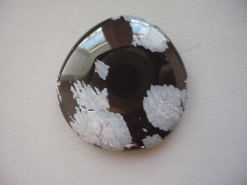 Placka - obsidián vločkový 40 mm, č.1121
