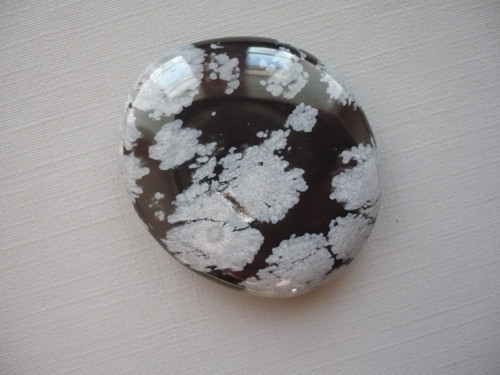 Placka - obsidián vločkový 40 mm, č.1134