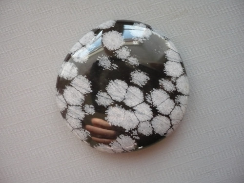 Placka - obsidián vločkový 44 mm, č.1144 — foto 1