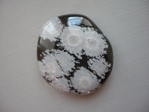 Placka - obsidián vločkový 38 mm, č.1148