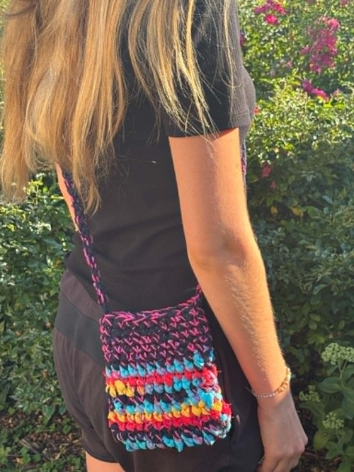Originální Boho háčkovaná kabelka